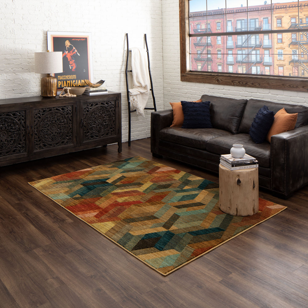 Karastan Intrigue Ignite Multi Area Rug Featured Room Scene