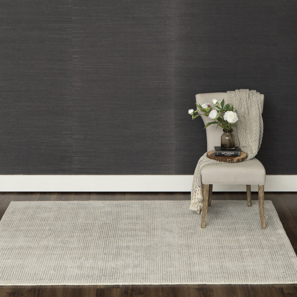 Karastan Labyrinth Meander Silver Birch Area Rug Room Scene Featured