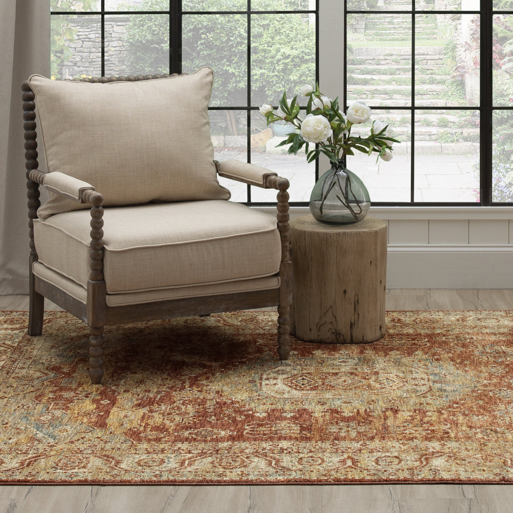 Karastan Marash Palu Rust Area Rug Room Scene Featured