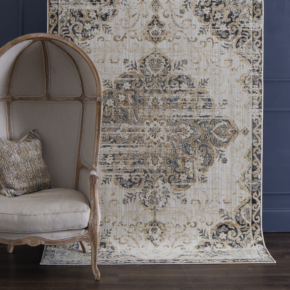 Karastan Relic Vesuvius Sand Area Rug Room Scene Featured