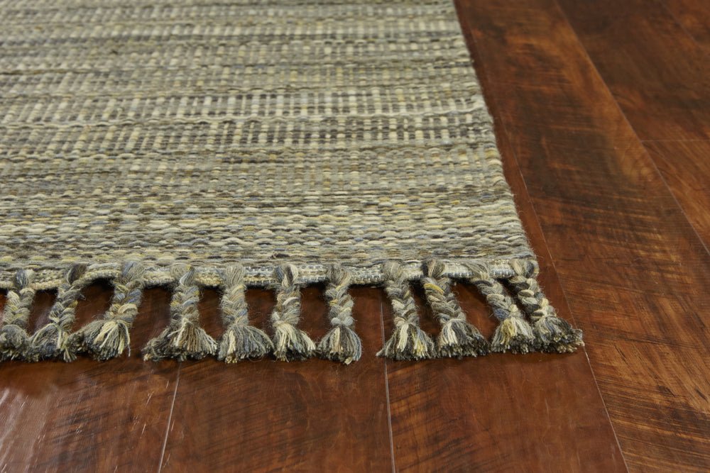 KAS Libby Langdon Homespun 5565 Slate Mission Area Rug Round Image Feature