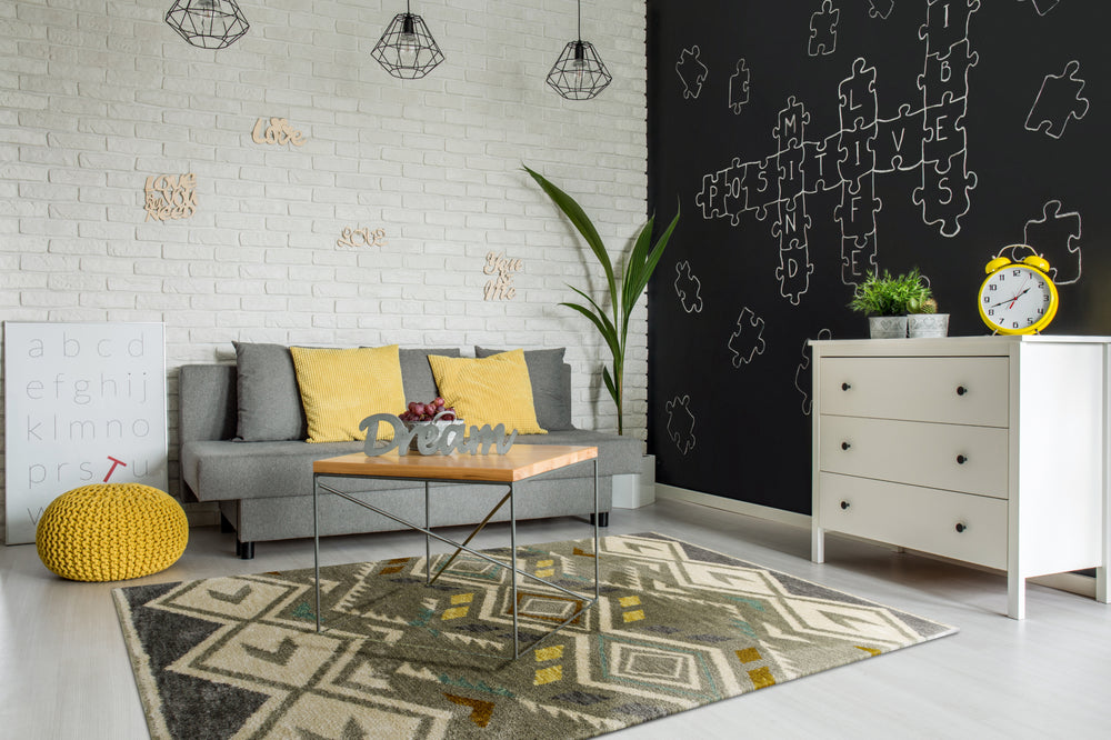 KAS Mission 4457 Grey Rustico Area Rug Runner Image Feature