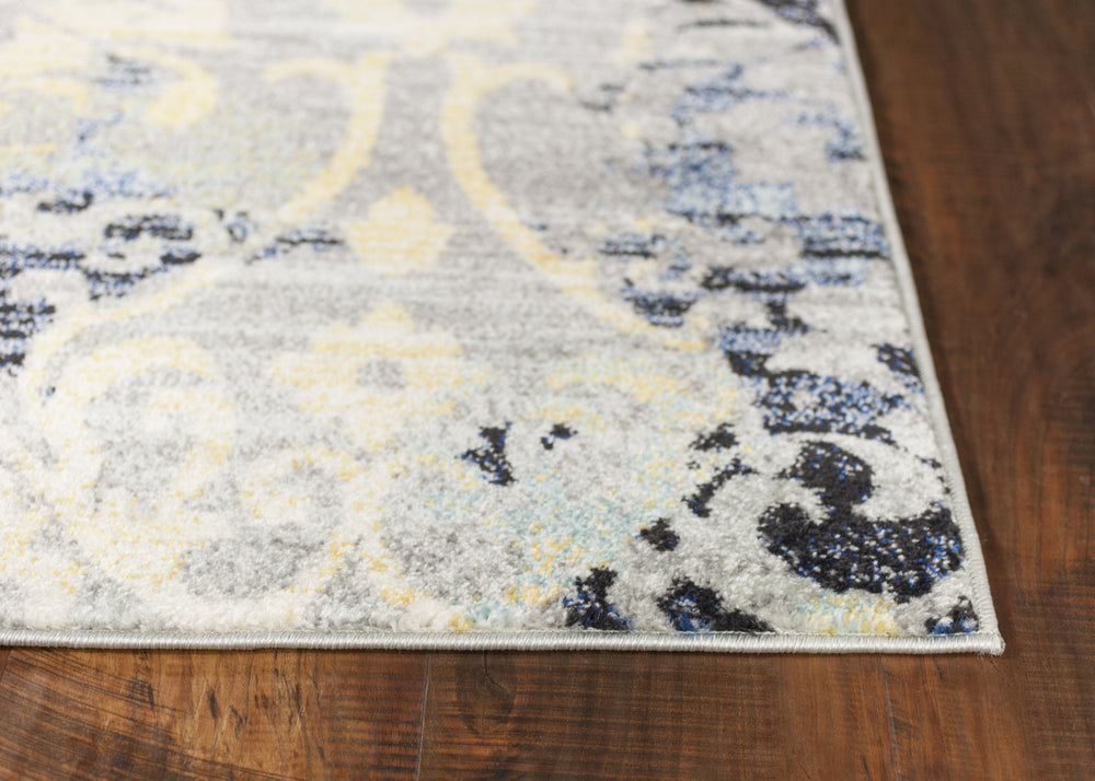 KAS Reina 9510 Grey Grace Area Rug Round Image Feature
