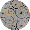 KAS Sonesta 2035 Grey Wheels In Motion Area Rug Runner Image