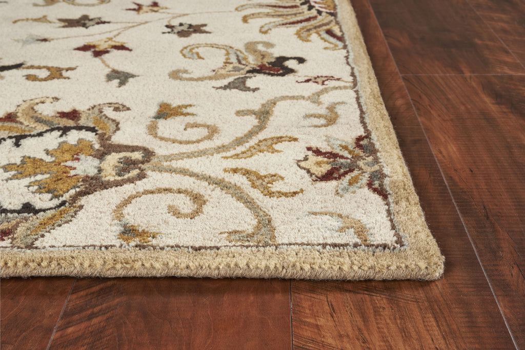 KAS Syriana 6012 Champagne Agra Area Rug Corner Image Feature