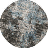 Loloi Kingston KT-02 Charcoal / Blue Area Rug Round Image