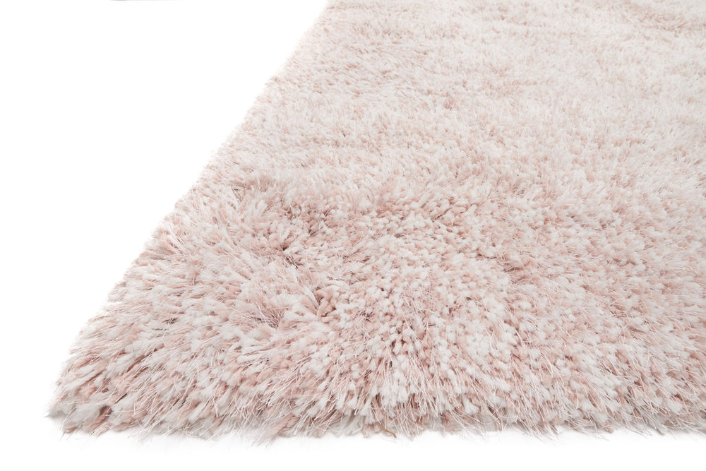 Loloi Kendall Shag KD-01 Blush Area Rug Corner Feature