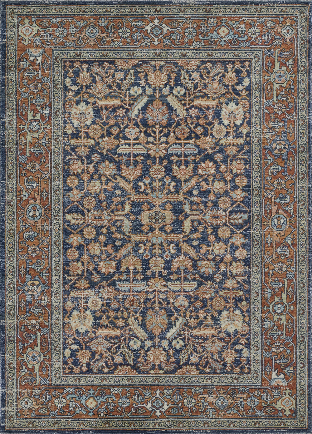 Momeni Lillihan LIH-1 Navy Area Rug