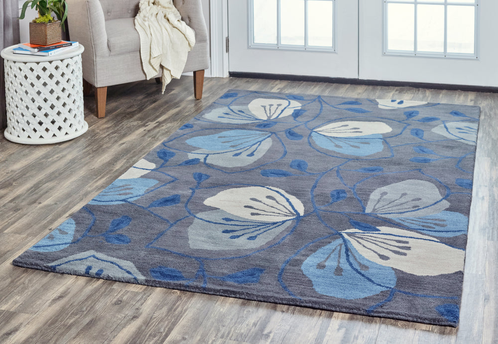 Rizzy Arden Loft-Lewis Manor LM9401 Gray Area Rug Feature