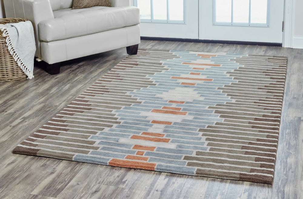 Rizzy Arden Loft-Lewis Manor LM9404 Medium Gray Area Rug Feature