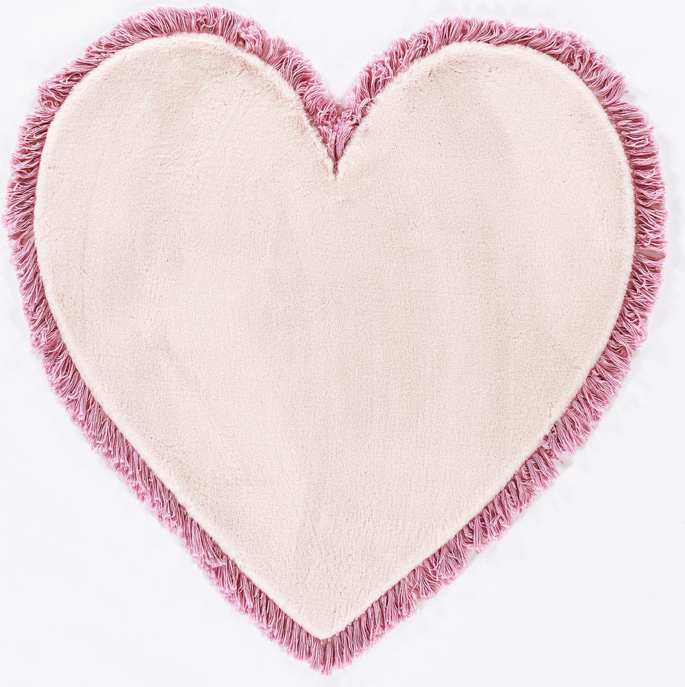 Momeni Lil Mo Snuggle Heart LSN-1 Pink Area Rug
