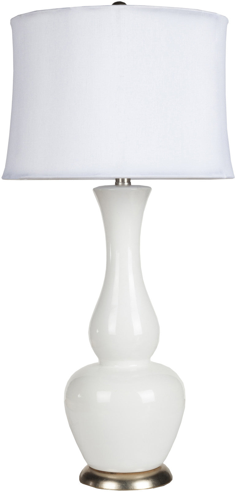 Surya Ceramic LMP-1062 White Lamp Table Lamp