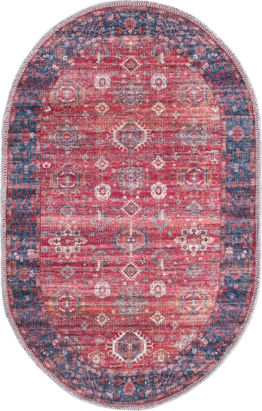 Bright Red 3x4 Antique Hand Woven Area Rug – Made With Loom
