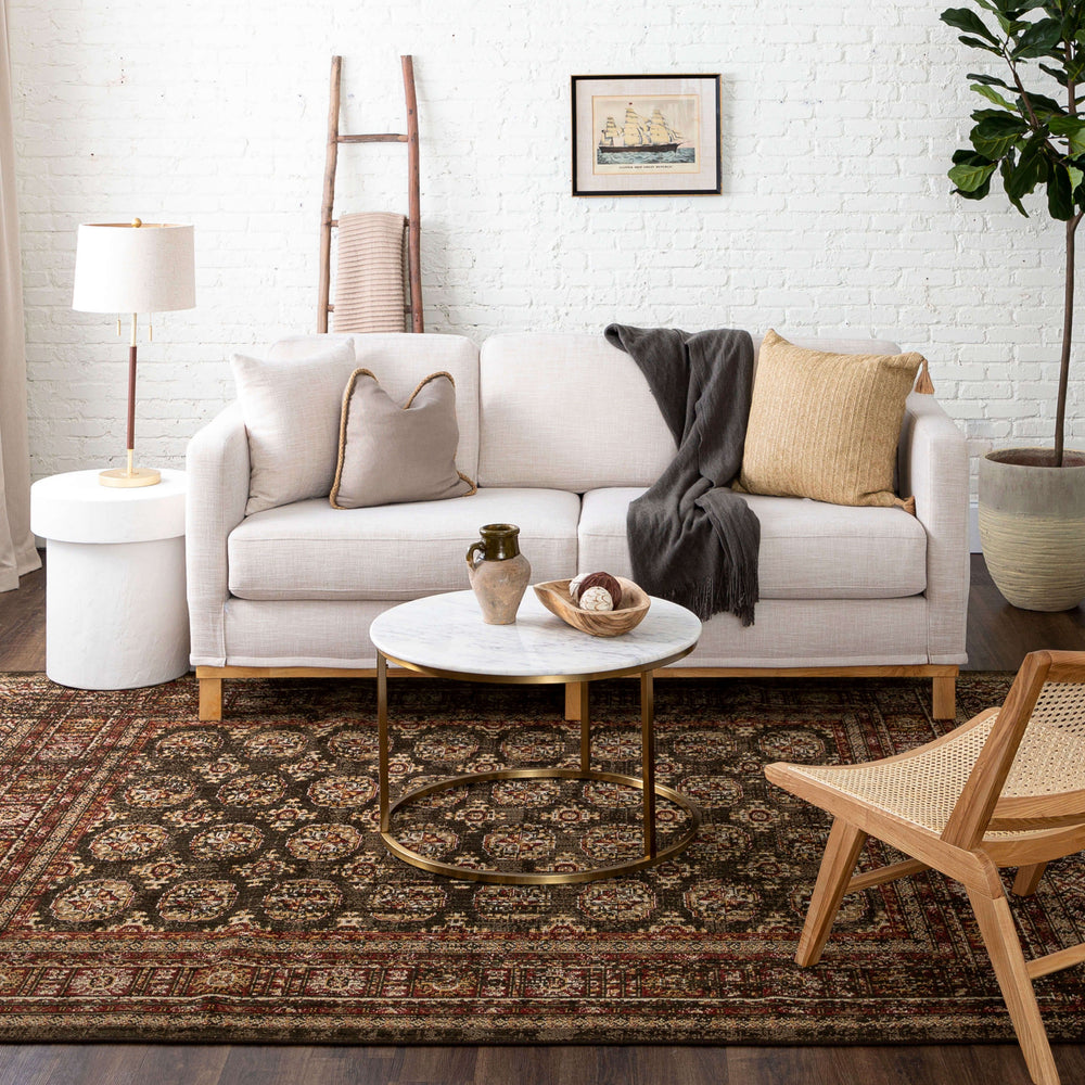 Karastan Bedouin Masrik Charcoal Area Rug Lifestyle Image Feature
