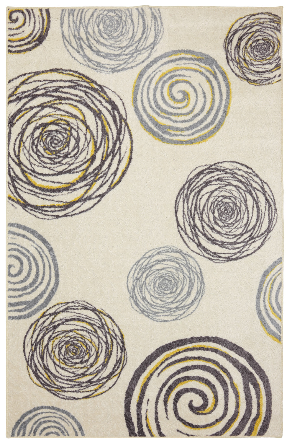 Mohawk Home Free Flow Swirlz Yellow Area Rug