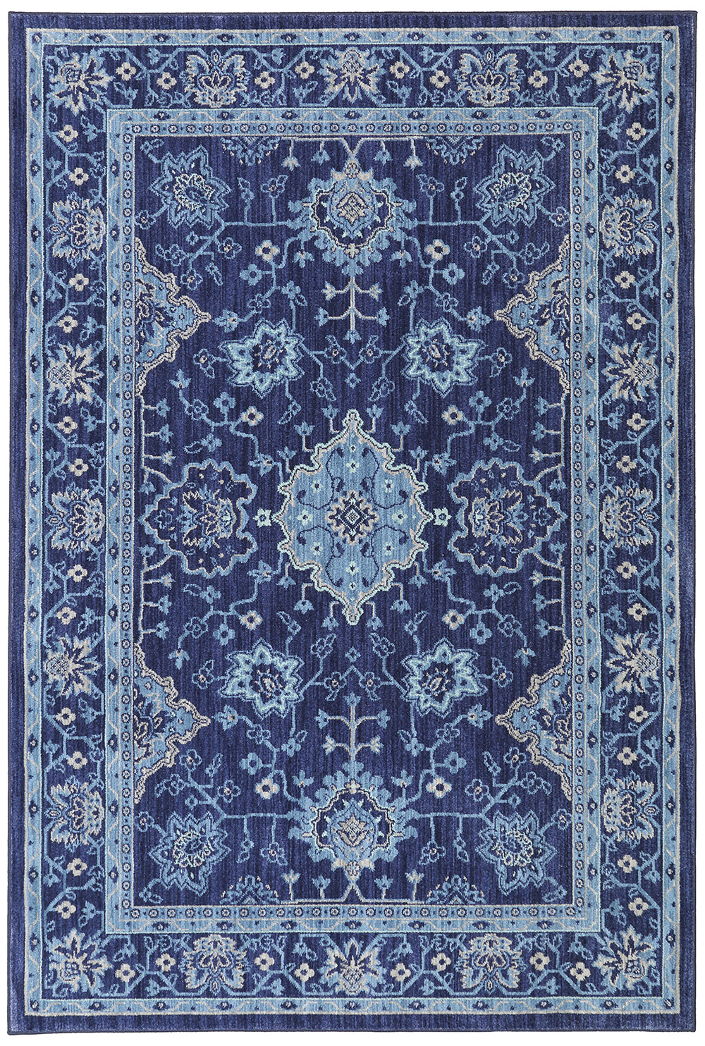 Mohawk Home Cascade Heights Parquet Indigo Area Rug