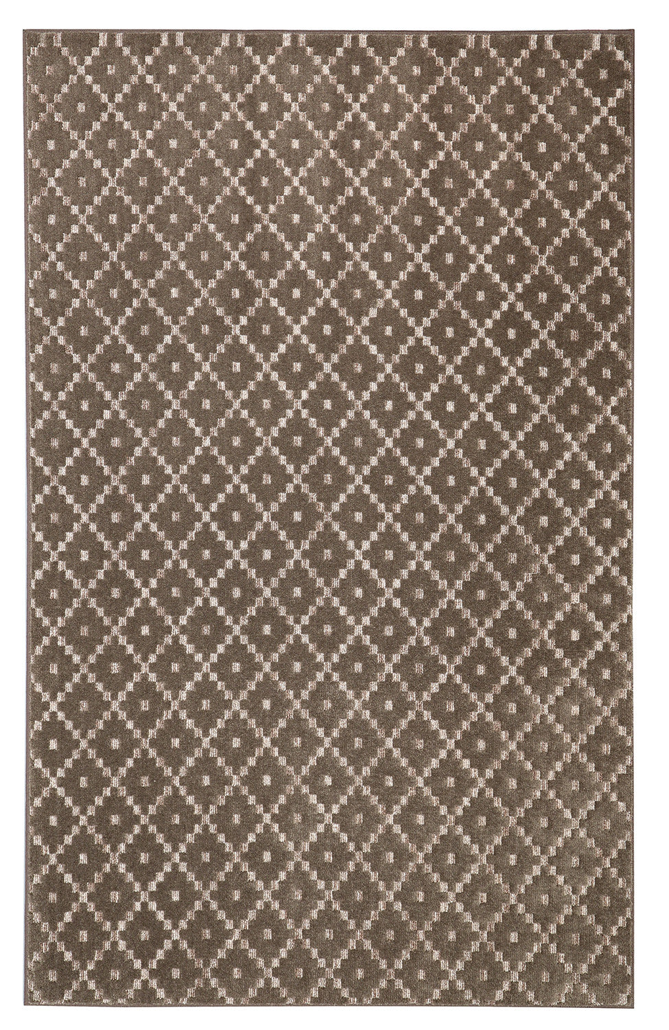 Mohawk Home Modern Basics Diamond Jack Walnut/Taupe Area Rug