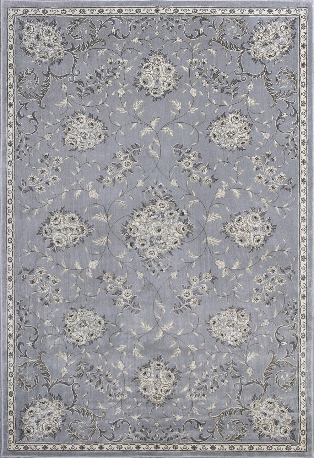 KAS Montecarlo Iv 5190 Silver Bouquets Area Rug
