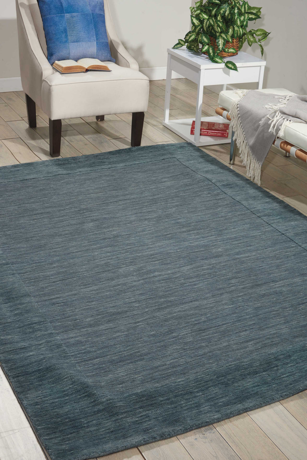 Nourison Ripple RIP01 Spa Area Rug by Barclay Butera Room Image Feature