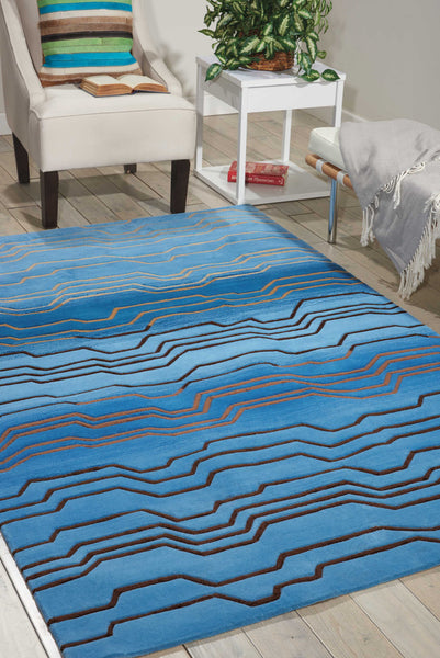 Nourison Contour Con04 Azure Area Rug – Incredible Rugs And Decor