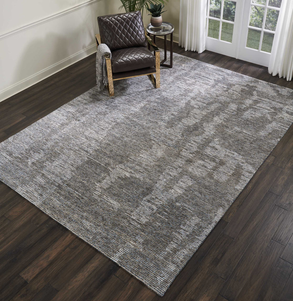 Nourison Ellora ELL03 Slate Area Rug Room Image Feature