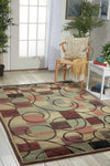 Nourison Expressions XP01 Brown Area Rug Room Image Feature