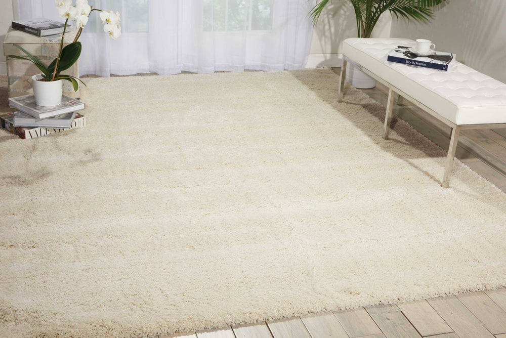 Nourison Yummy Shag YUM01 White Area Rug by Kathy Ireland Room Image Feature