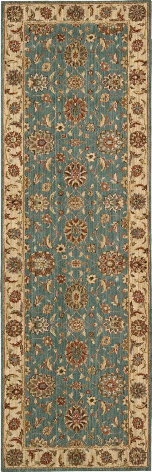 Nourison Living Treasures LI05 Aqua Area Rug Room Image Feature