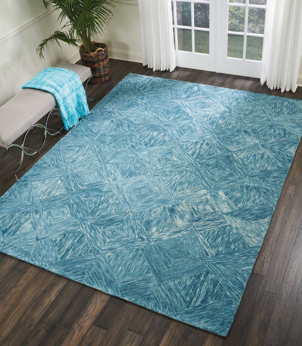 Nourison Linked LNK01 Marine Area Rug Room Image Feature