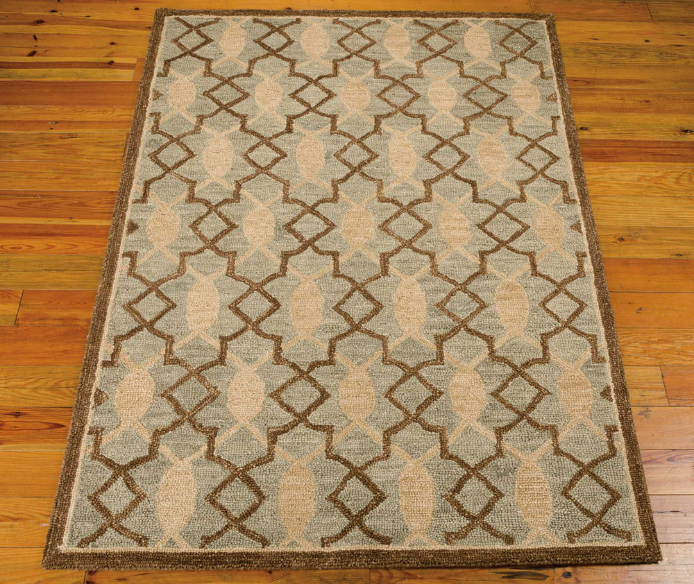 Nourison Marina MRN15 Light Green Area Rug Room Image Feature