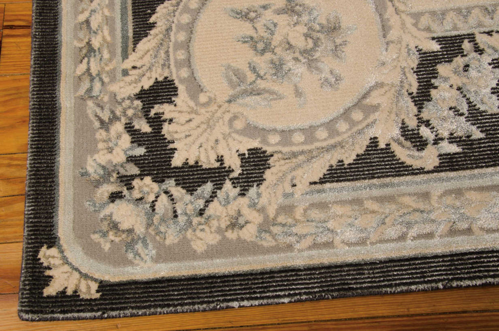 Nourison Platine MA201 Charcoal Area Rug by Michael Amini Main Image Feature