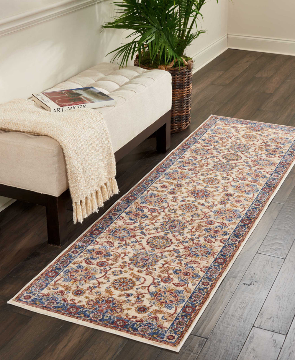 Nourison Reseda RES04 Cream Area Rug Room Image Feature