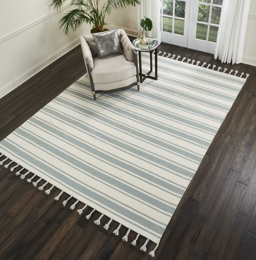 Nourison Solano SLN01 Ivory/Spa Area Rug Room Image Feature