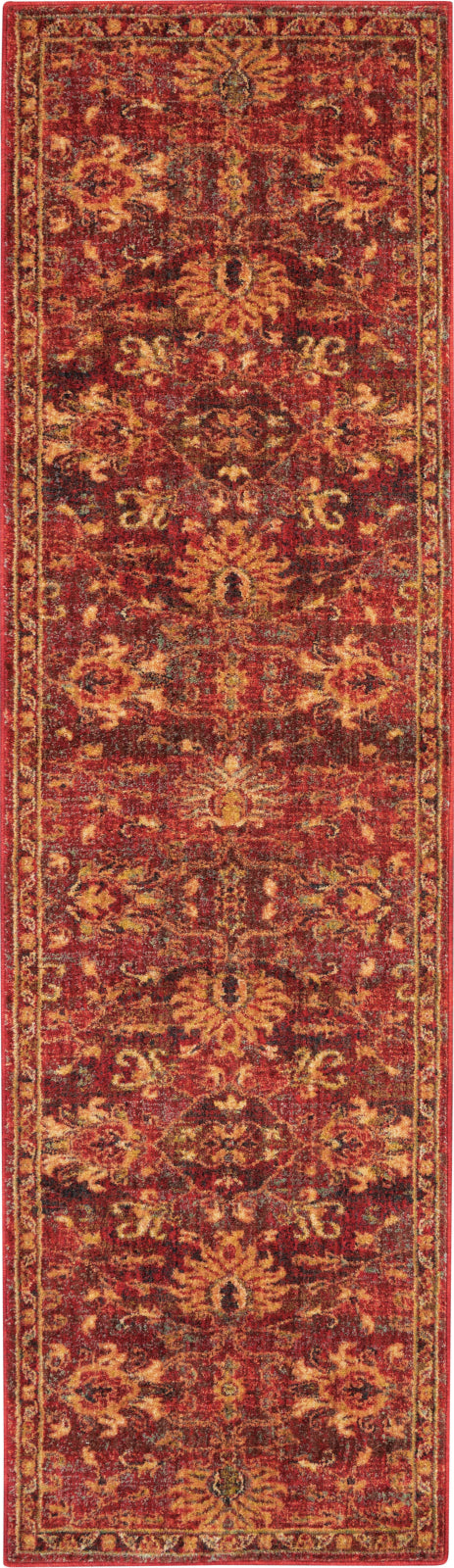 Nourison Vintage Tradition VGT02 Brick Area Rug Room Image Feature