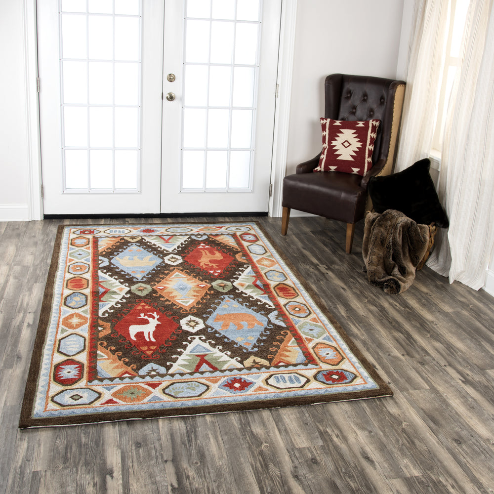 Rizzy Northwoods NWD102 Brown Area Rug Feature