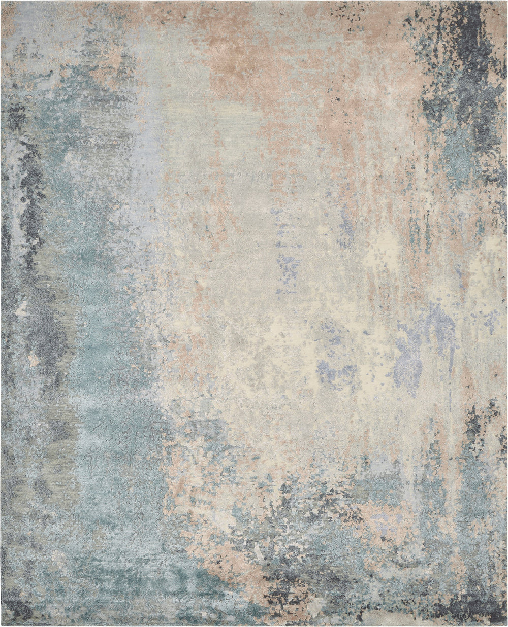 Ancient Boundaries Oikeios OIK-04 Blues/Peach Melange Area Rug