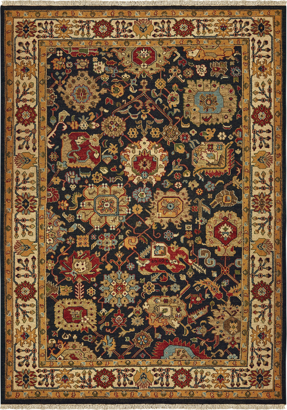 Tommy Bahama Angora 12302 Black Ivory Area Rug
