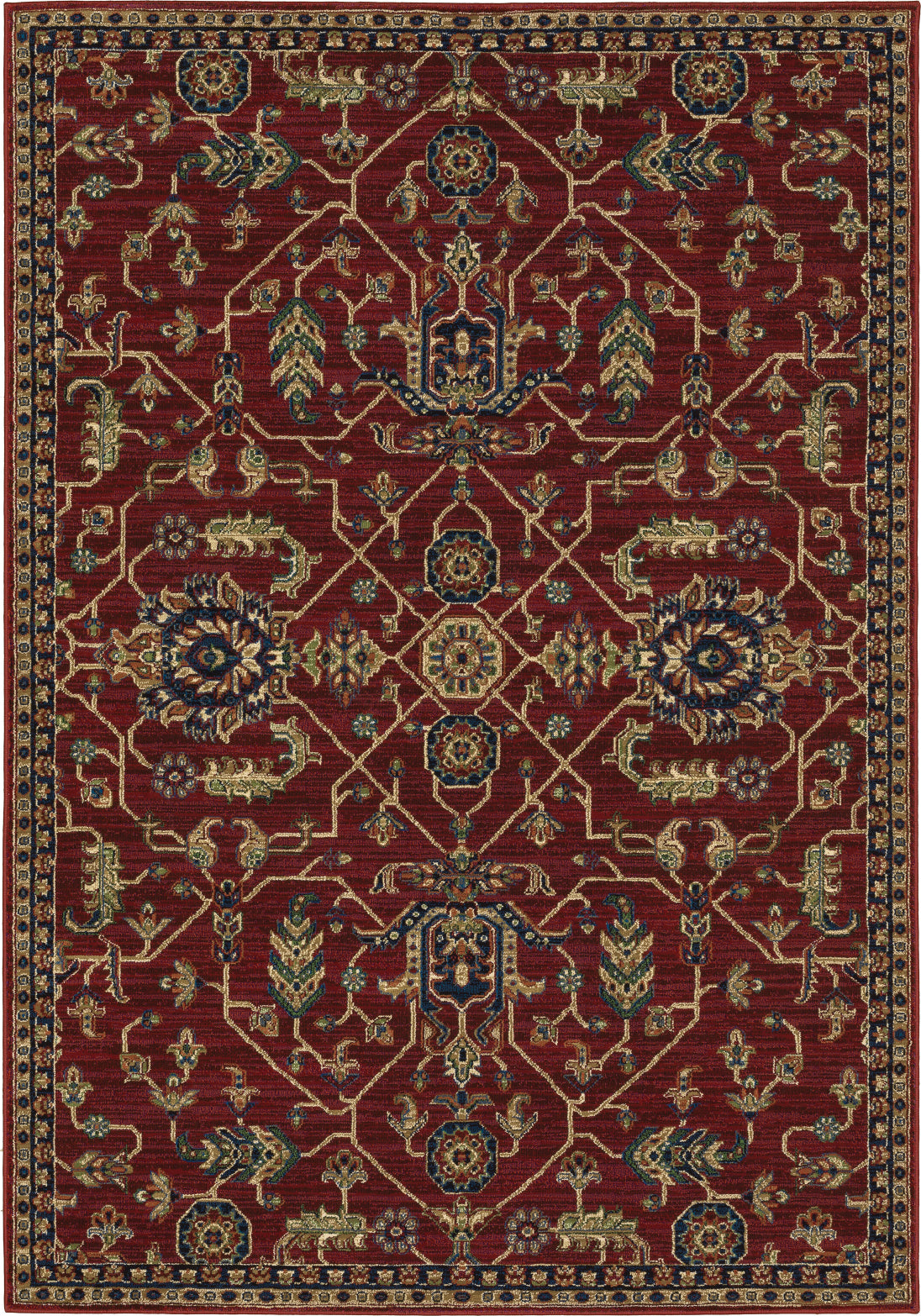 Oriental Weavers Ankara 531R5 Red/Blue Area Rug main image featured