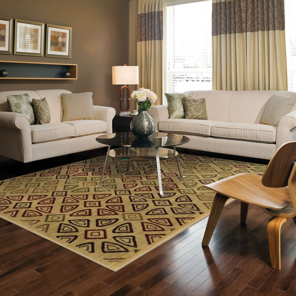 Oriental Weavers Aston 537W9 Beige/Multi Area Rug Roomshot Feature
