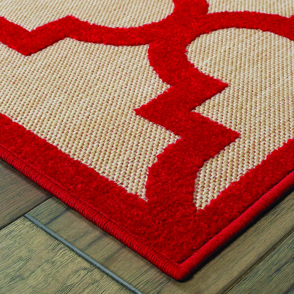 Oriental Weavers Cayman 660R9 Sand/ Red Area Rug Incredible Rugs and