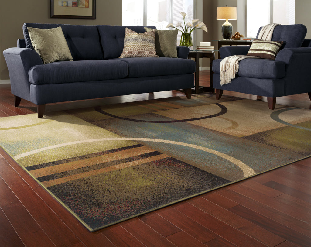 Oriental Weavers Emerson 2231A Brown/Gold Area Rug Room Scene Featured