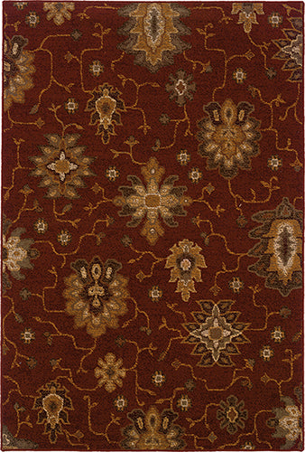 Oriental Weavers Ensley 8021R Red/Gold Area Rug