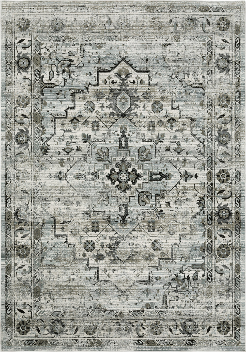 Oriental Weavers Gemini 020Z2 Grey/Blue Area Rug