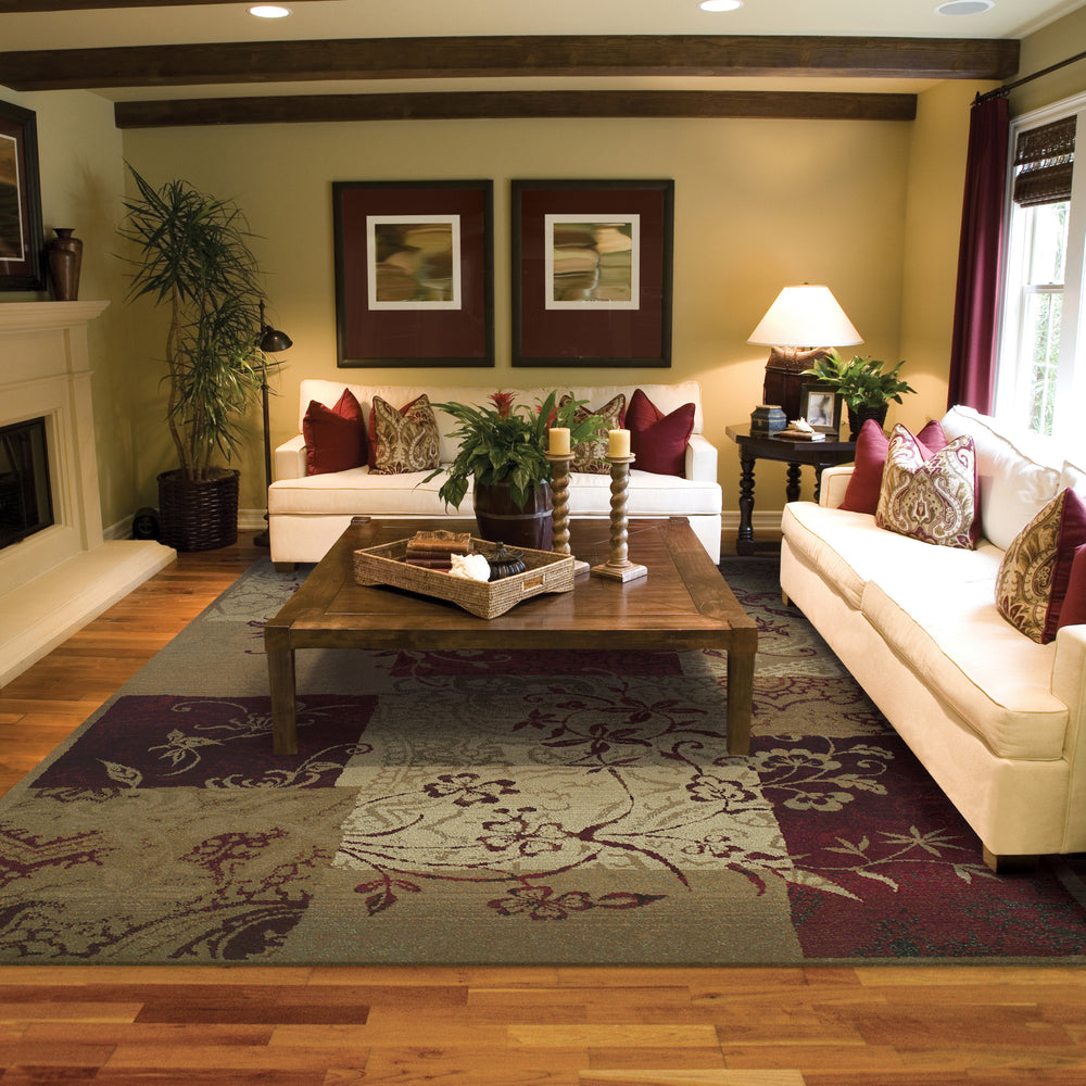 Oriental Weavers Genesis 080X1 Red/Beige Area Rug Lifestyle Image Feature