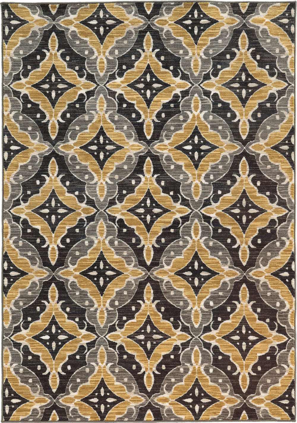 Oriental Weavers Harper 46181 Charcoal/Gold Area Rug