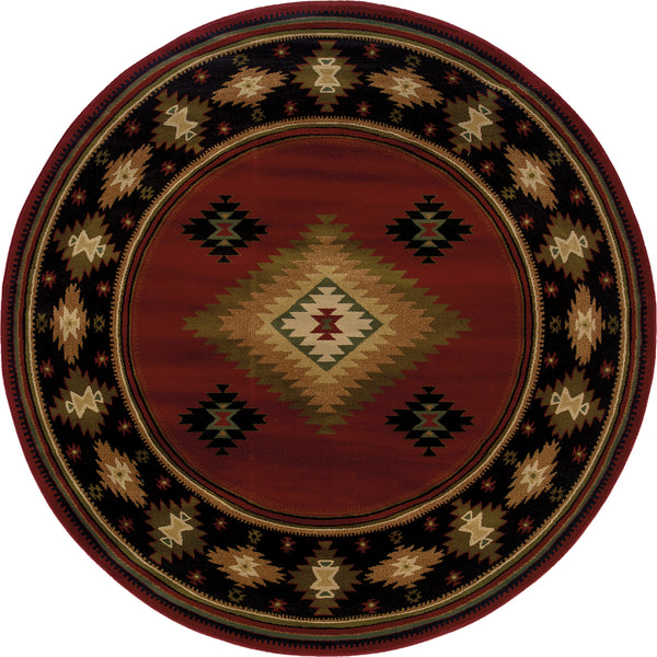Oriental Weavers Hudson 087K1 Red/Green Area Rug Incredible Rugs and