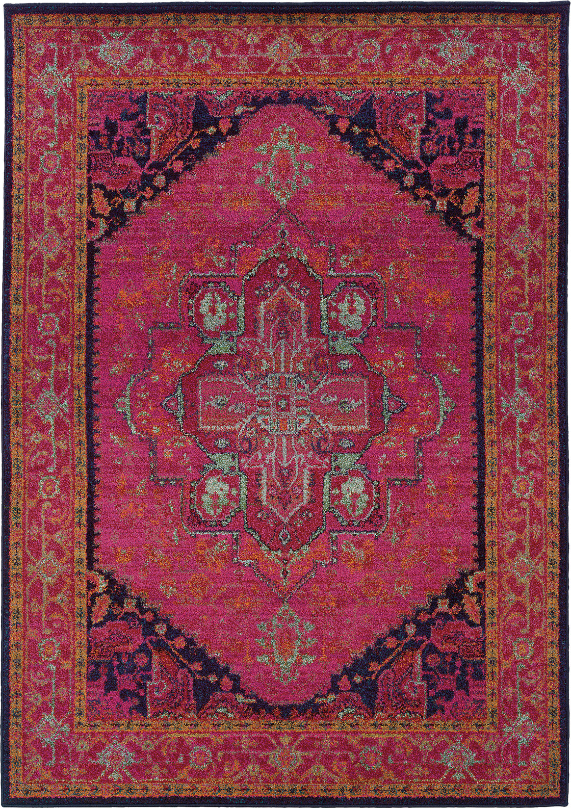 Oriental Weavers Kaleidoscope 1332S Pink/Navy Area Rug main image