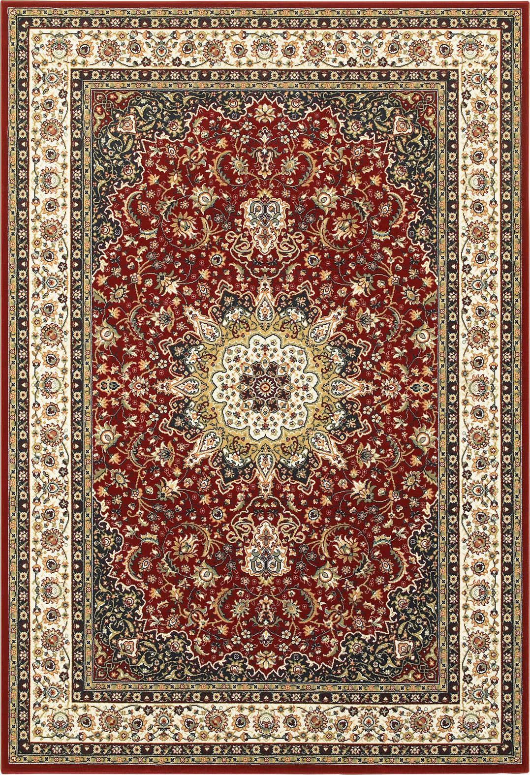 Oriental Weavers Kashan 119N1 Red/ Ivory Area Rug main image