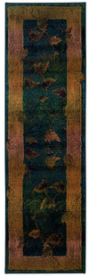 Oriental Weavers Kharma 349B4 Blue/Gold Area Rug 2' 6 X 9' 1 Runner