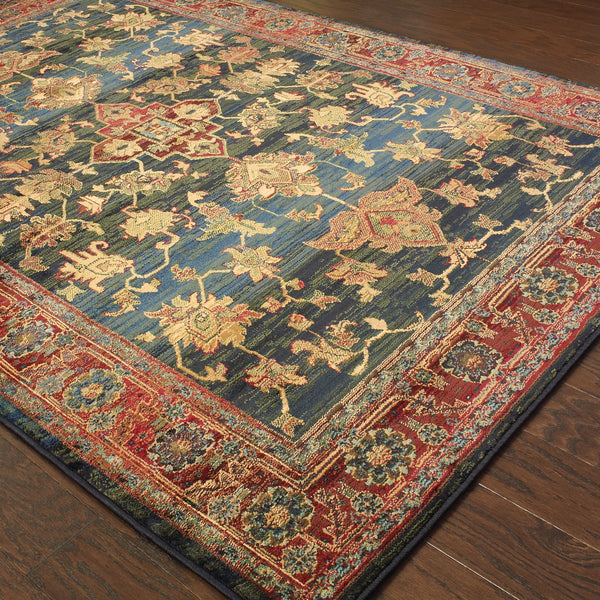 Oriental Weavers Kharma 836F4 Blue/Red Area Rug Incredible Rugs and Decor